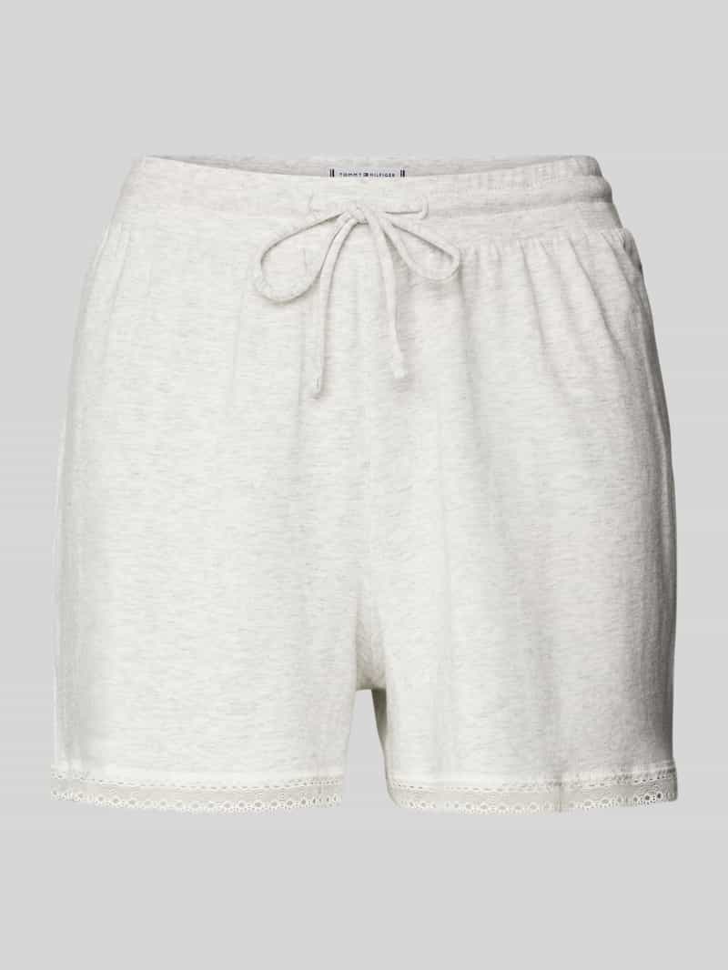 Tommy Hilfiger Korte regular fit pyjamabroek met kant