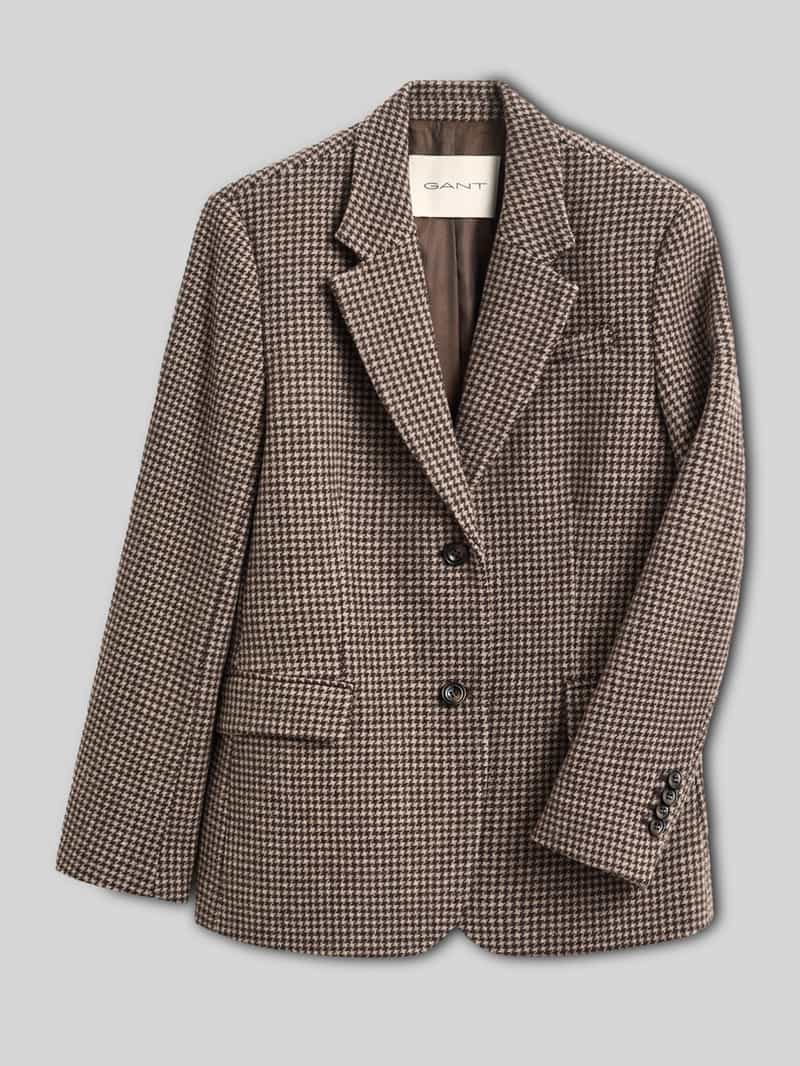 Gant Regular fit korte blazer van pure wol