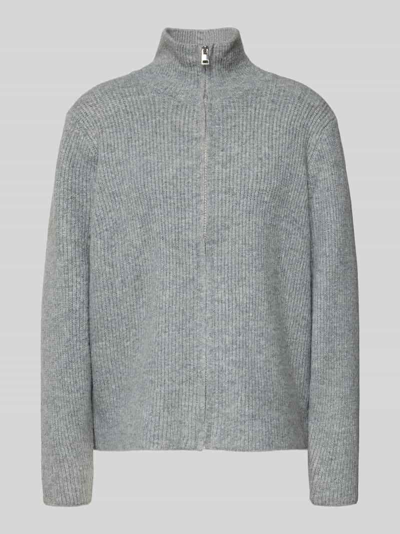 Ichi Regular fit gebreid jack met opstaande kraag model 'IHDUCIE'