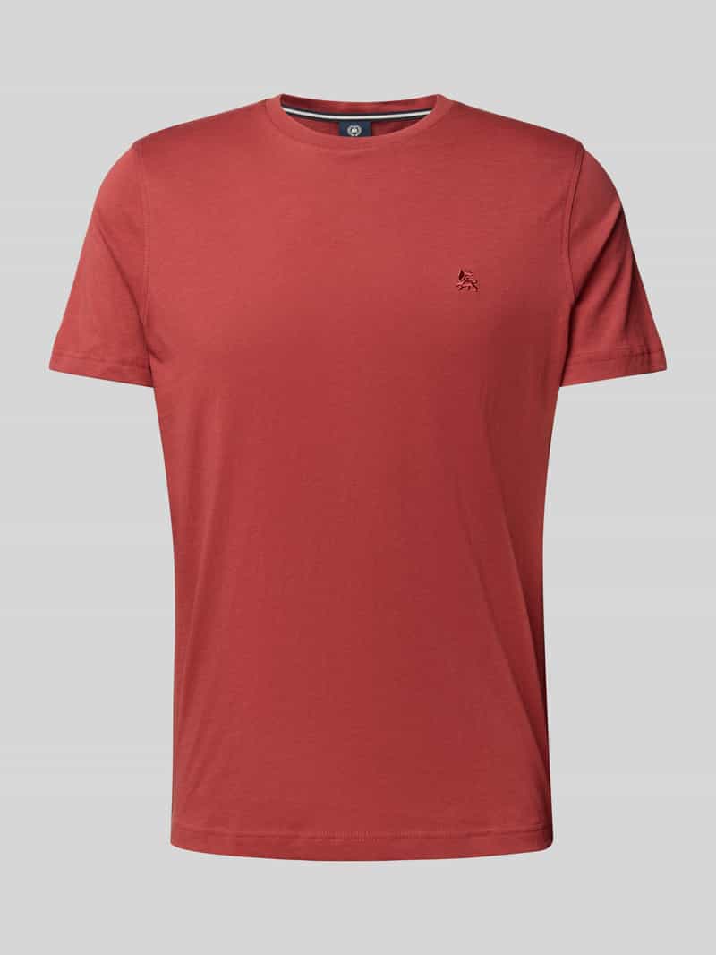 Lerros Shirt met korte mouwen met logoborduursel op borsthoogte
