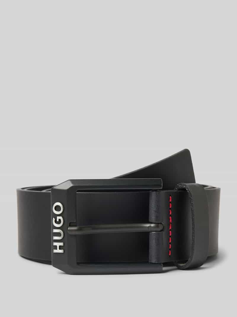 HUGO Riem van echt leer model 'Gelio'