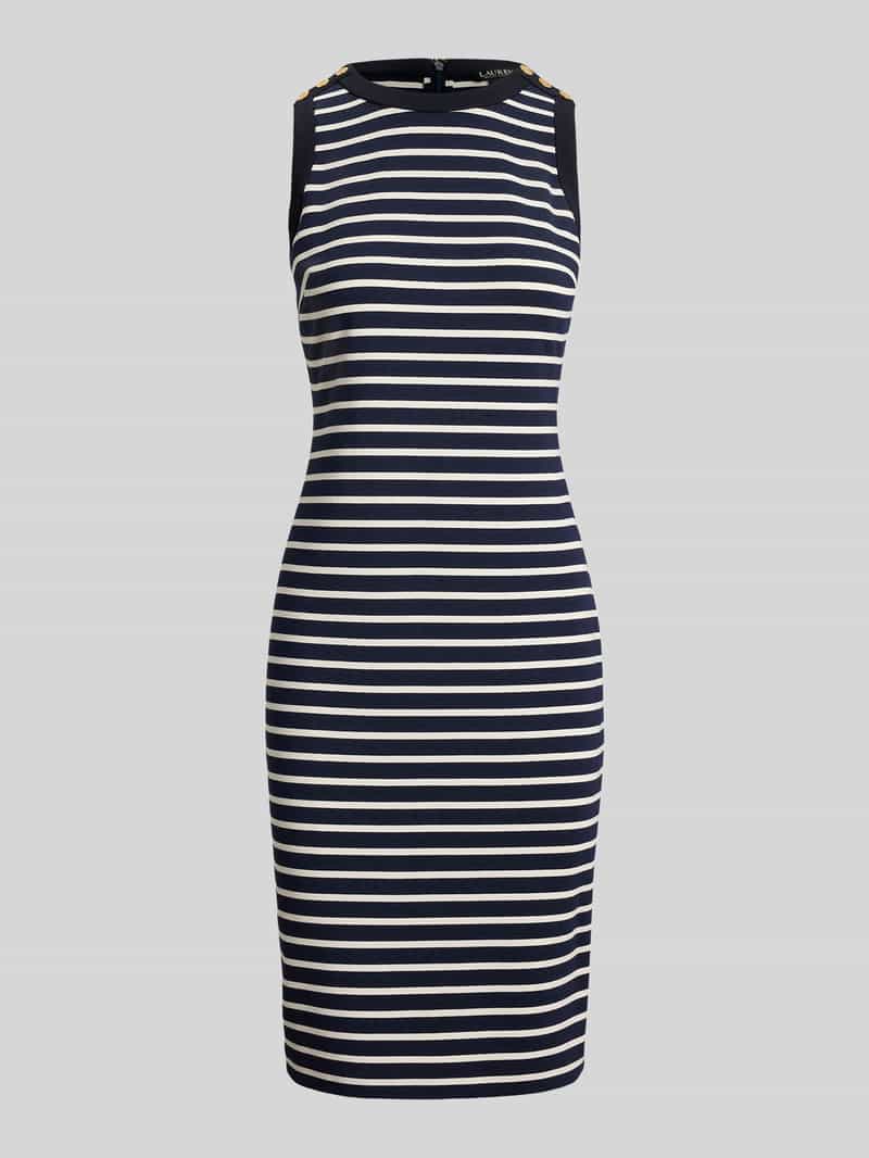 Lauren Ralph Lauren Körpernahes Freizeitkleid in Marine Melange, Größe 44 206986344