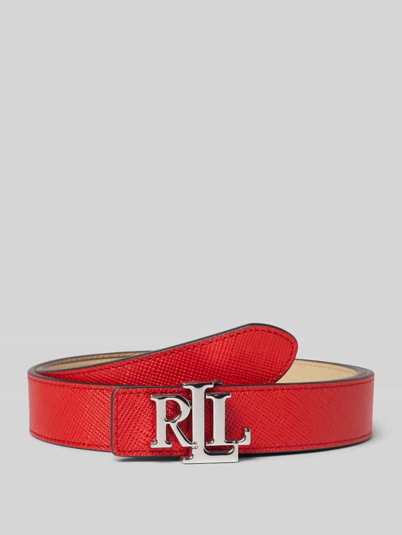 Lauren Ralph Lauren Leren riem met structuurmotief