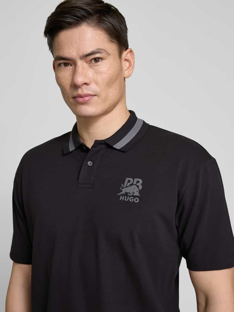 HUGO Poloshirt met labelprint model 'Dodac'