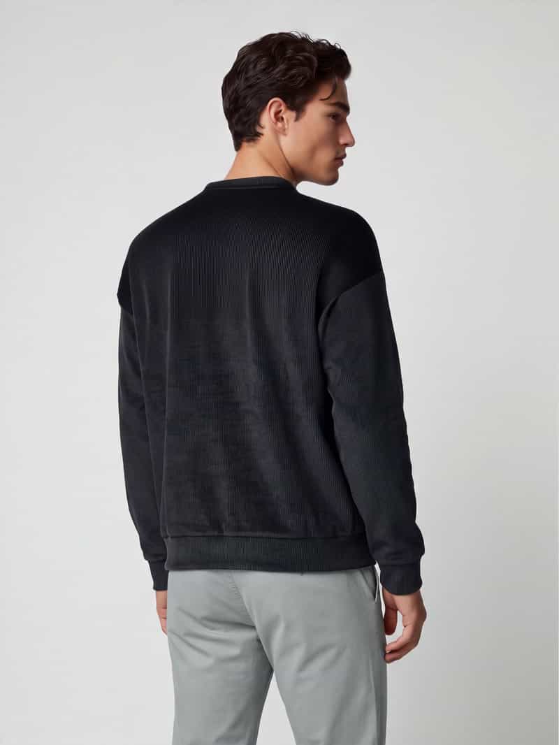 BOSS Green Sweatshirt met fluweelachtig oppervlak
