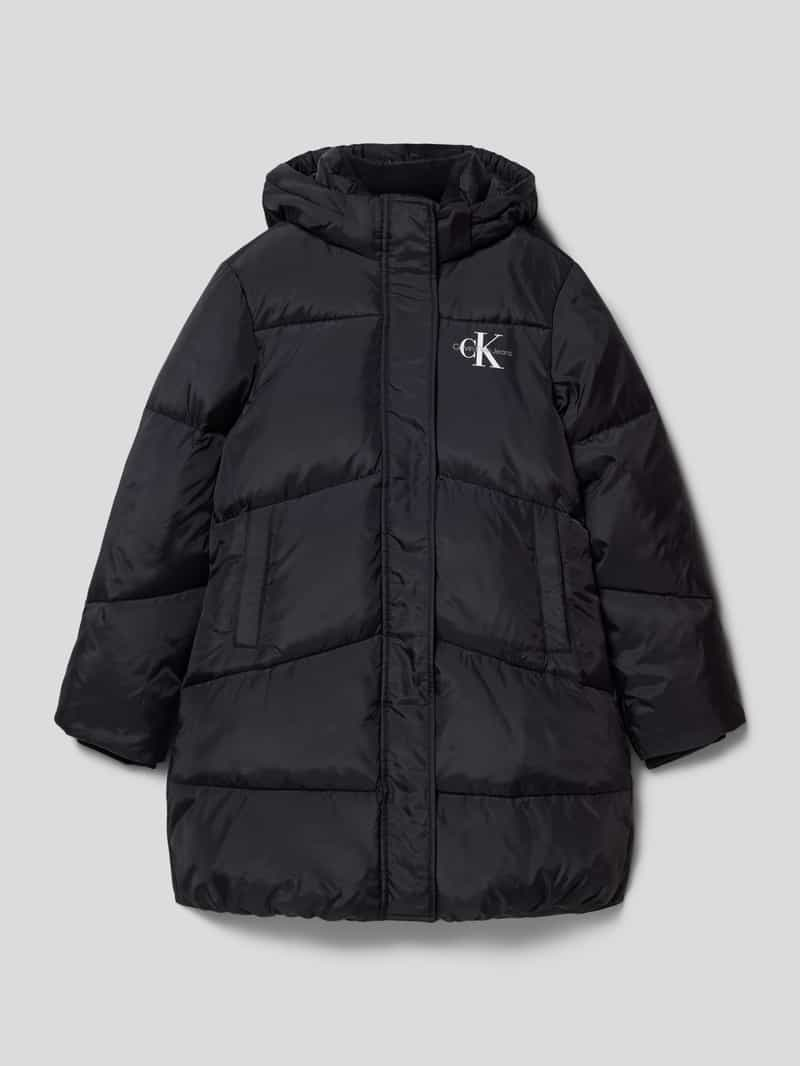 Calvin Klein Jeans Gewatteerd jack met labeldetail, model 'PUFFER COAT’