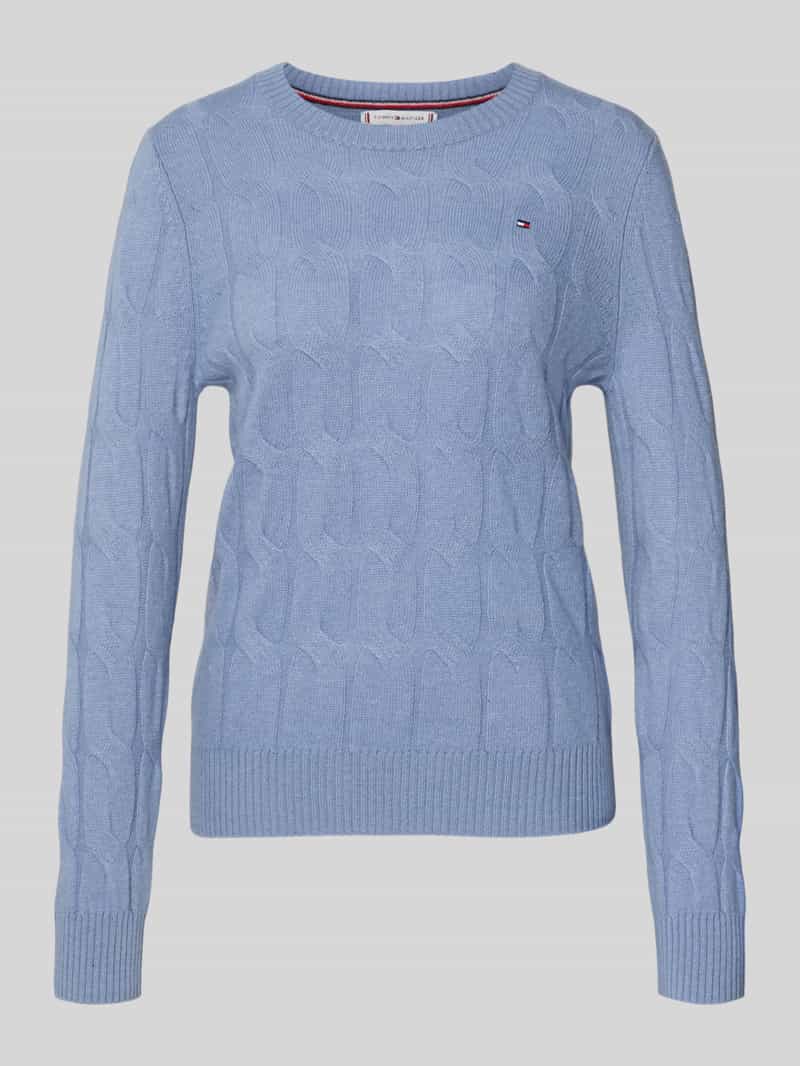 Tommy Hilfiger Regular fit gebreide pullover van pure wol