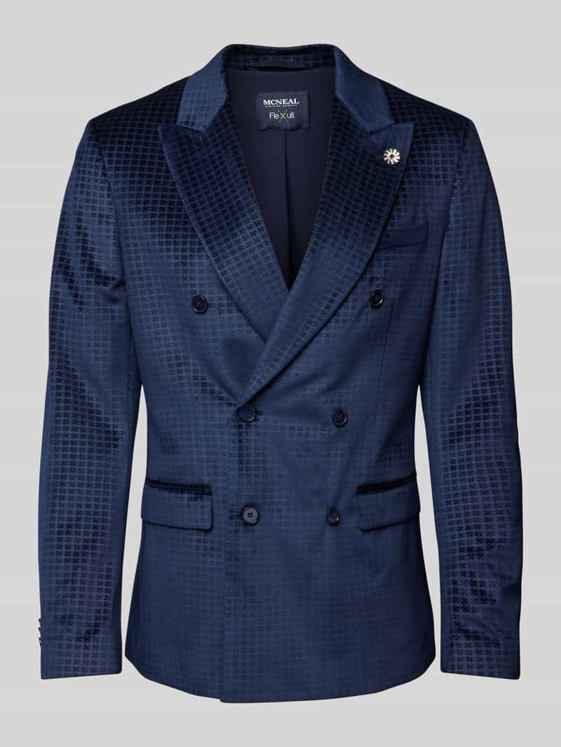 MCNEAL Slim fit colbert met paspelzak op de borst