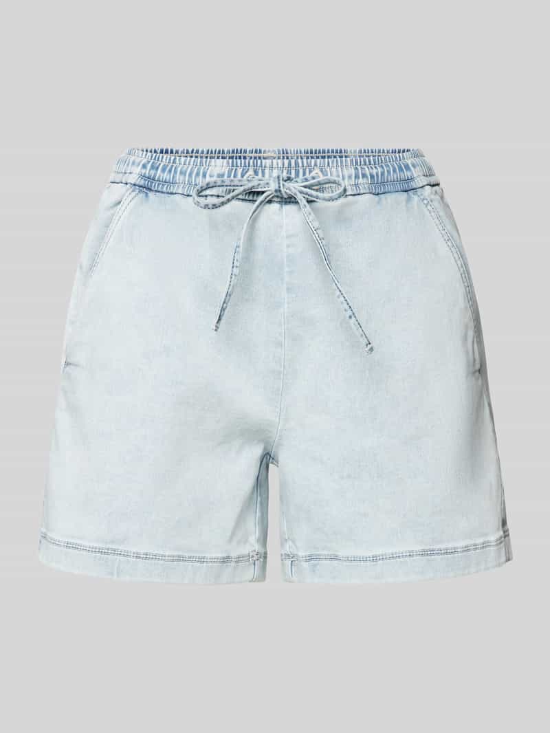 QS Flared korte jeans met elastische band
