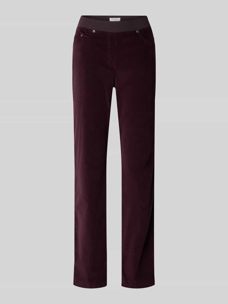 Raphaela By Brax Flared fit corduroy broek met viscose model 'PAMINA'
