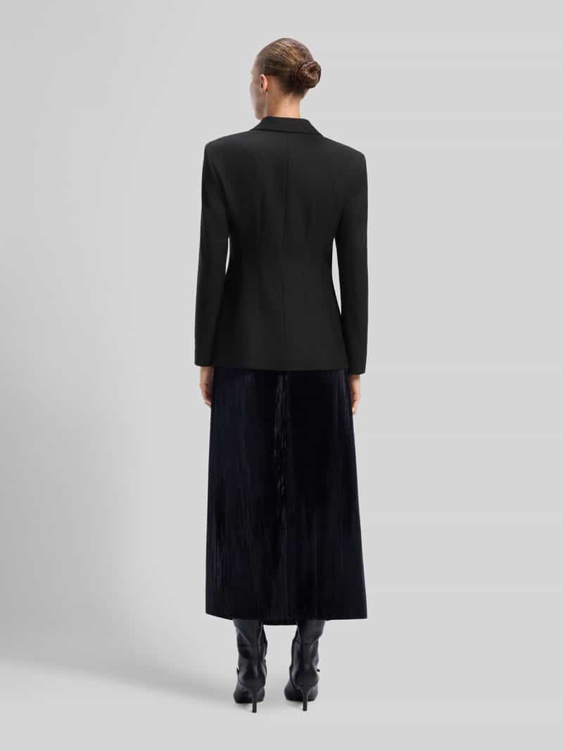 HUGO Regular fit longblazer van viscosemix