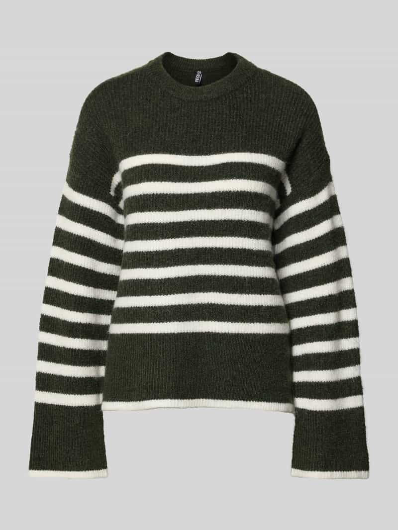 Pieces Relaxed fit ribgebreide pullover model 'LINE'