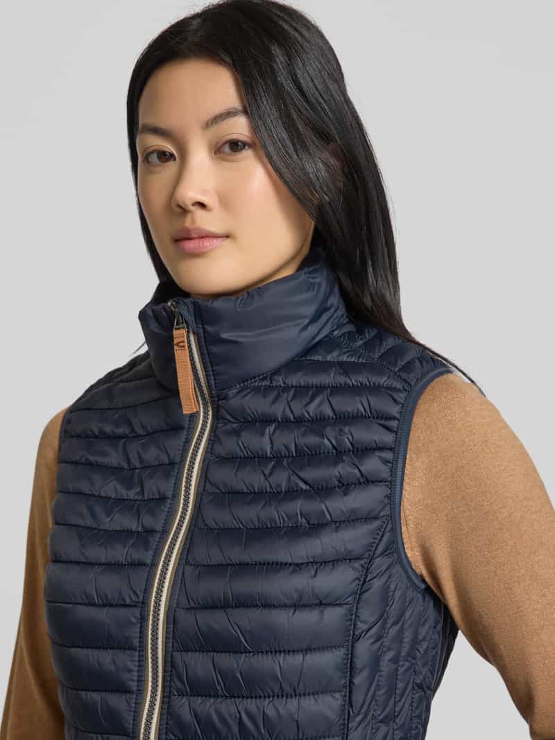 camel active Regular fit bodywarmer met opstaande kraag en labeldetail