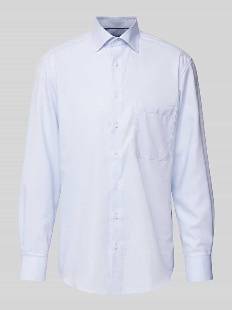 Eterna Comfort fit zakelijk overhemd met borstzak