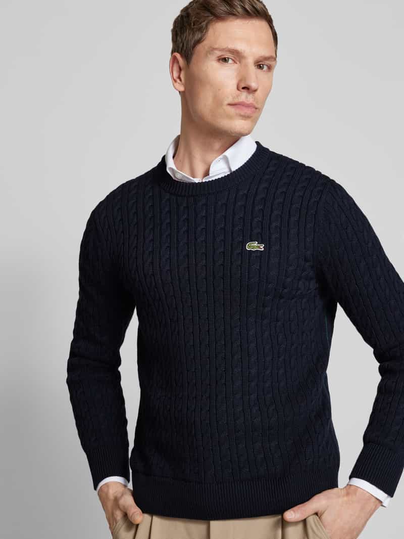 Lacoste Gebreide pullover met labeldetail