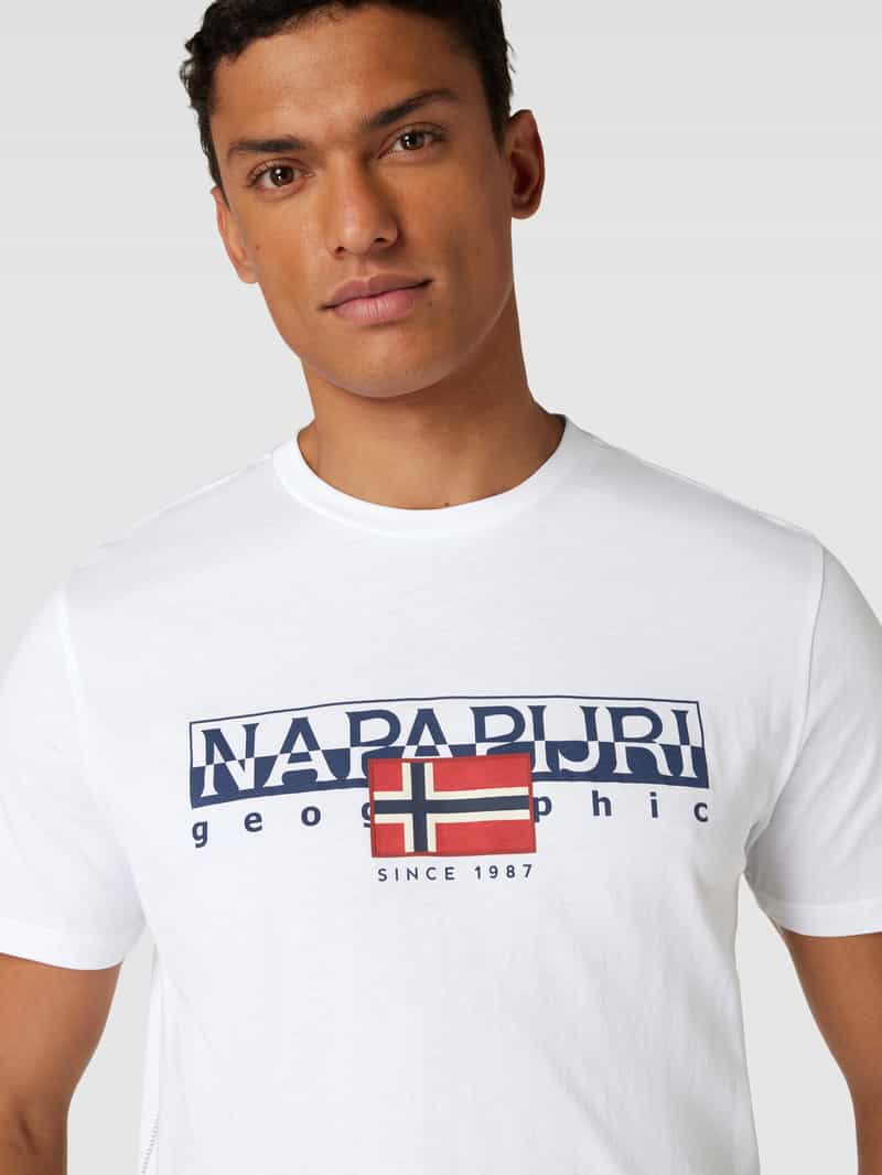 Napapijri T-shirt met labelprint model 'AYLMER'