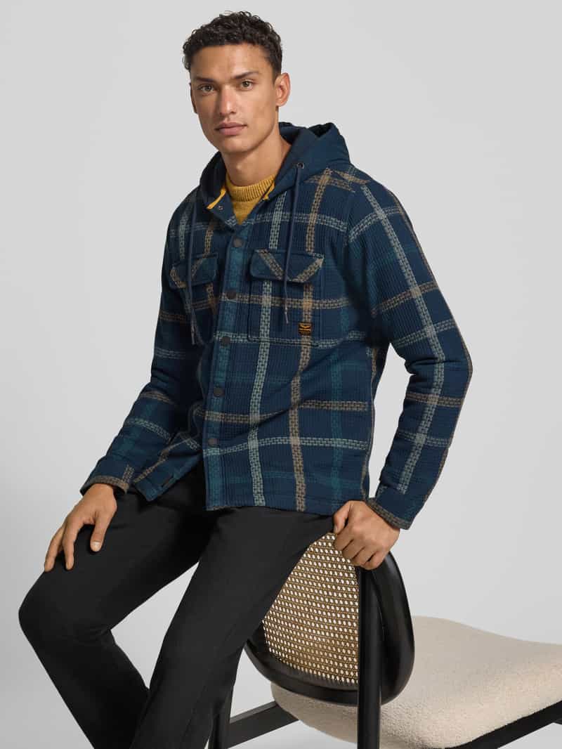 PME Legend Regular fit overhemdjack met capuchon