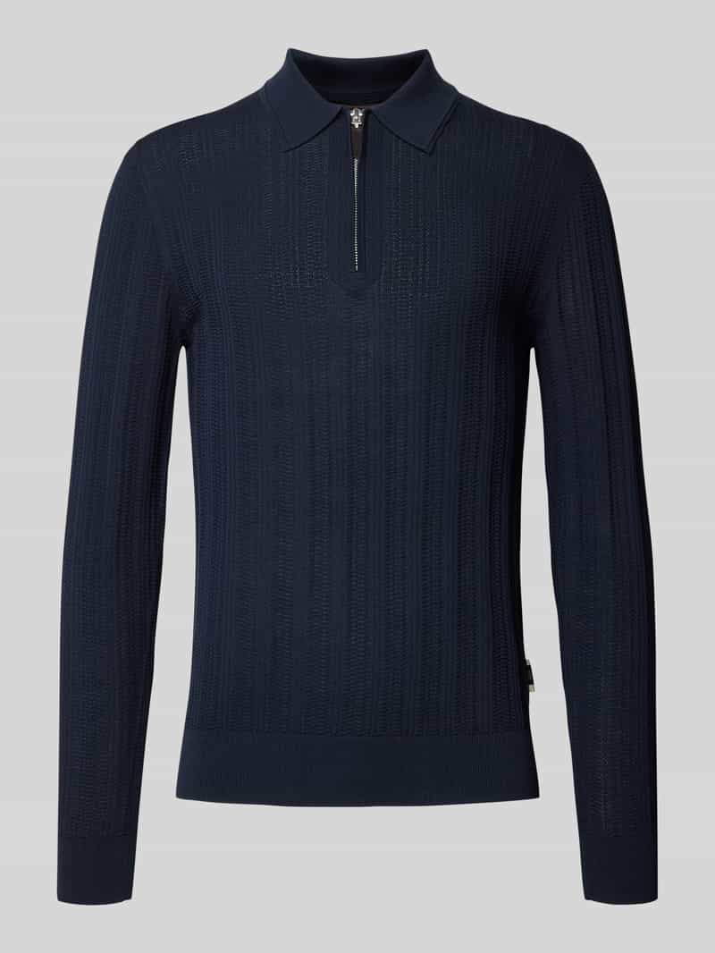 Matinique Slim fit poloshirt met ritssluiting model 'Clint'