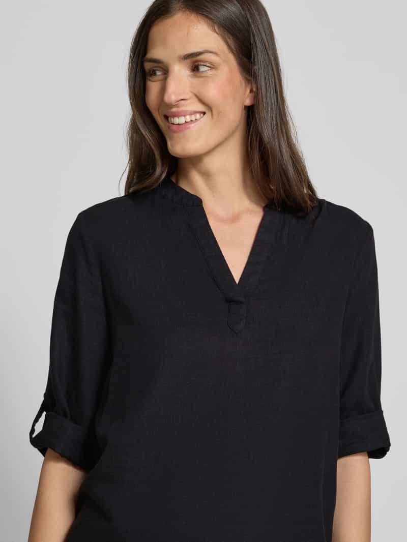 s.Oliver RED LABEL Regular fit blousetop van mix van linnen en viscose