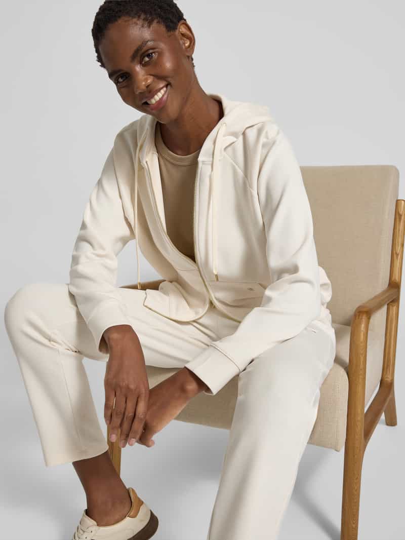 Joop! Sweatjack met labeldetail en tweewegsritssluiting