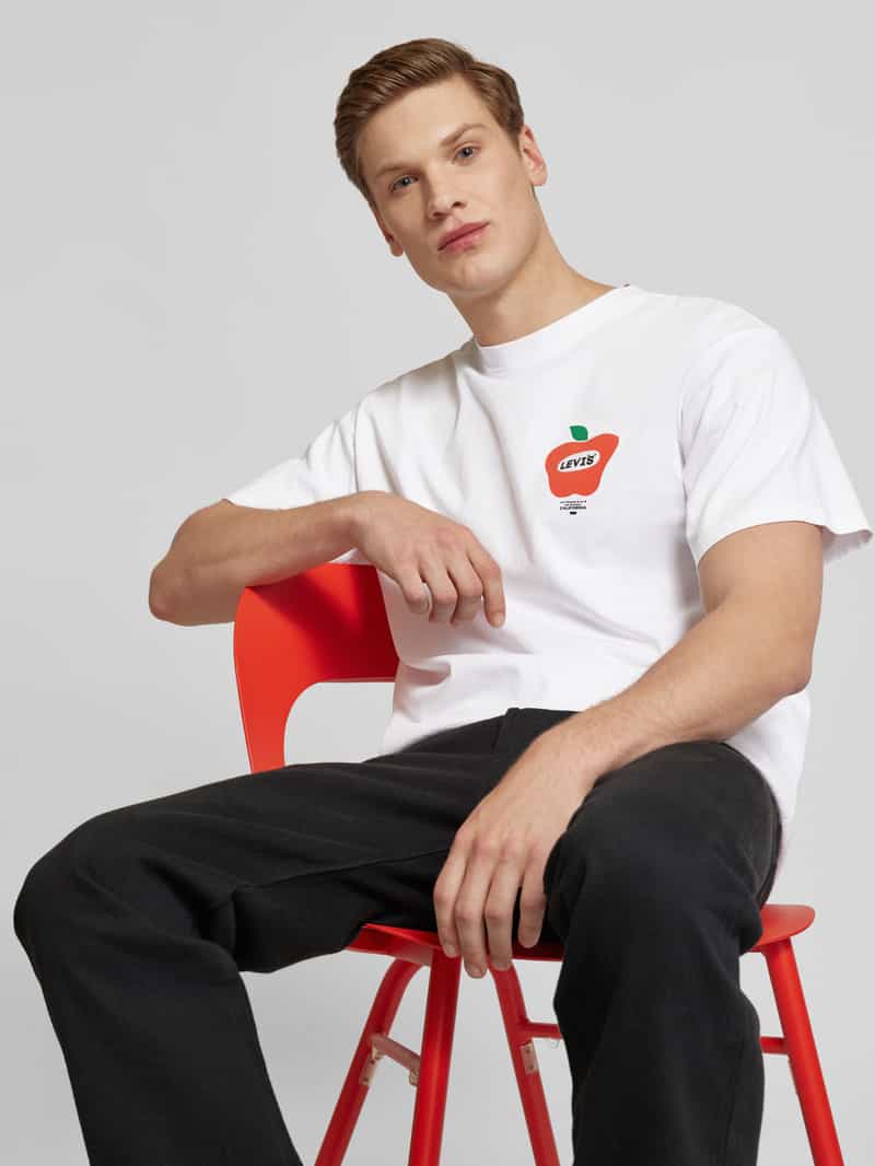 Levi's T-shirt met motief- en labelprint