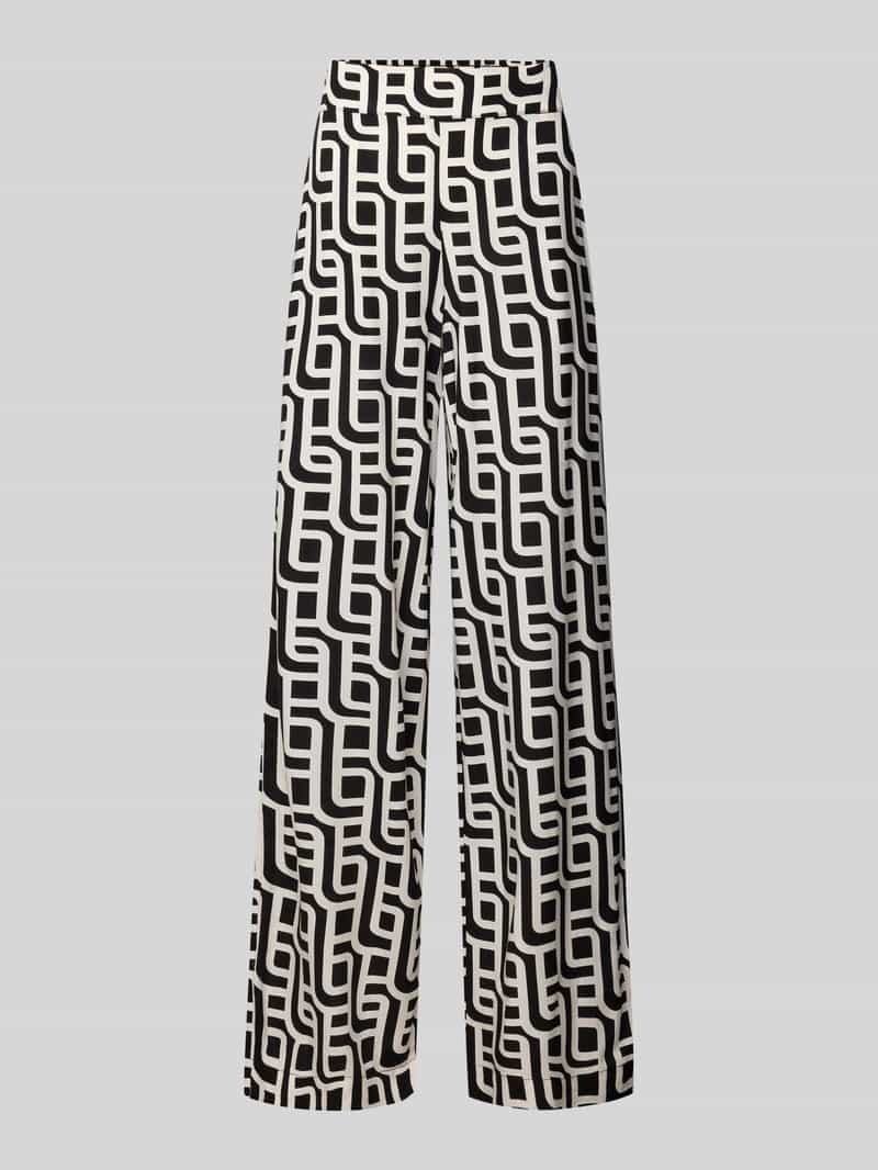 Christian Berg Woman Wide leg stoffen broek met steekzakken
