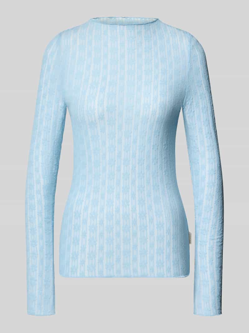 Shirt met lange mouwen met ronde hals model 'Zahara'