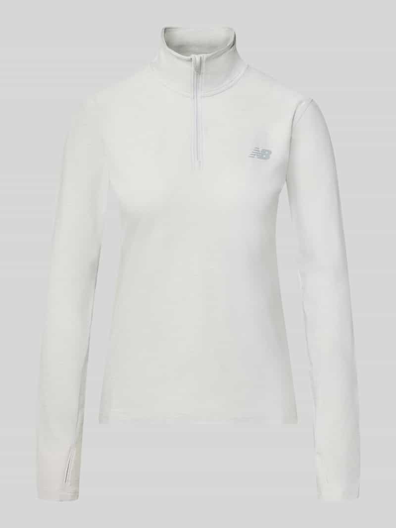 New Balance Regular fit shirt met lange mouwen met schipperskraag