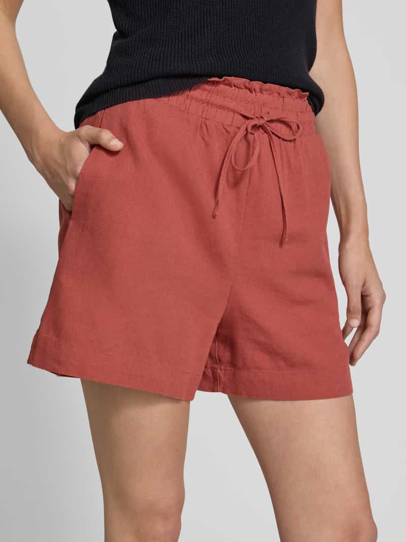 Vero Moda Loose fit korte broek van een mix van viscose en linnen model 'MYMILO'
