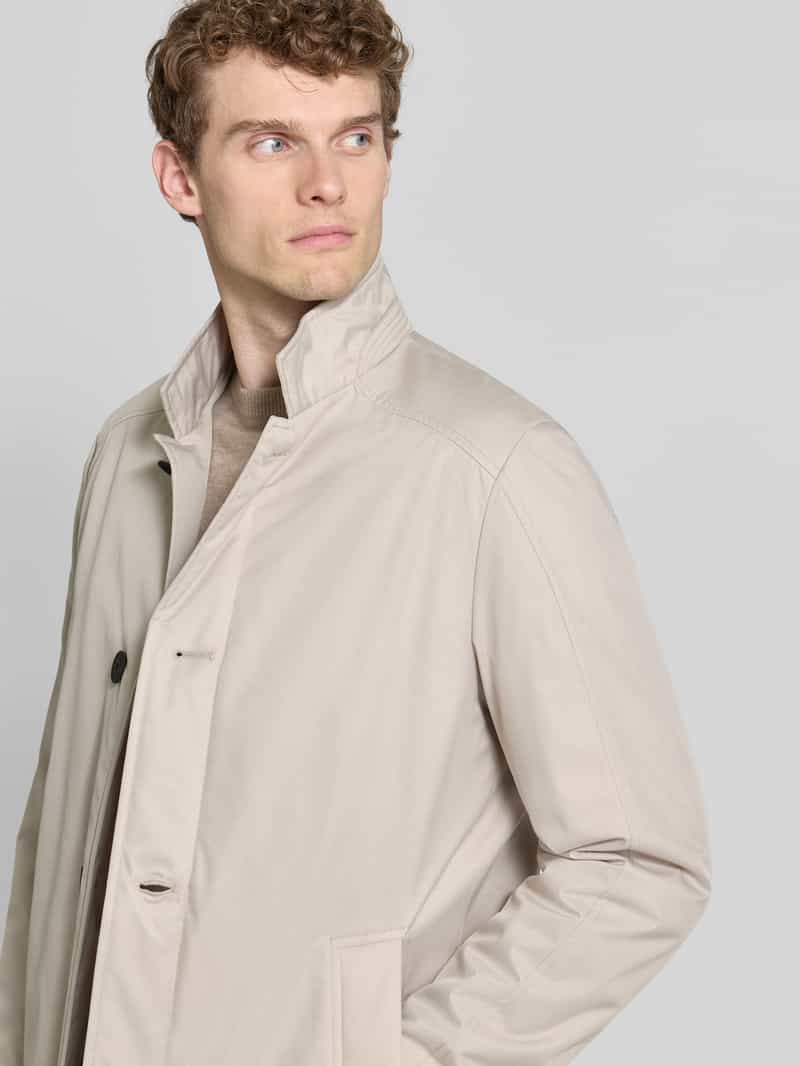 Roy Robson Nylon jas met opstaande kraag en steekzakken