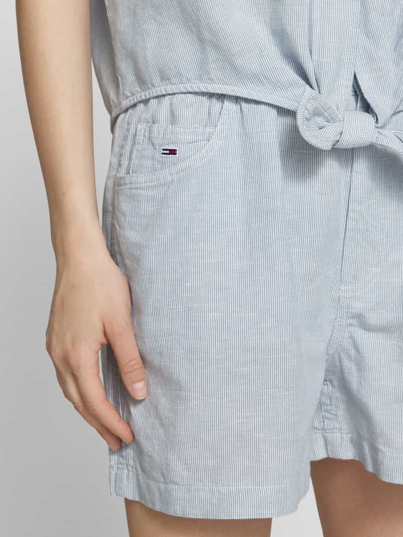 Tommy Jeans Regular fit korte paperbagbroek van een mix van katoen en linnen