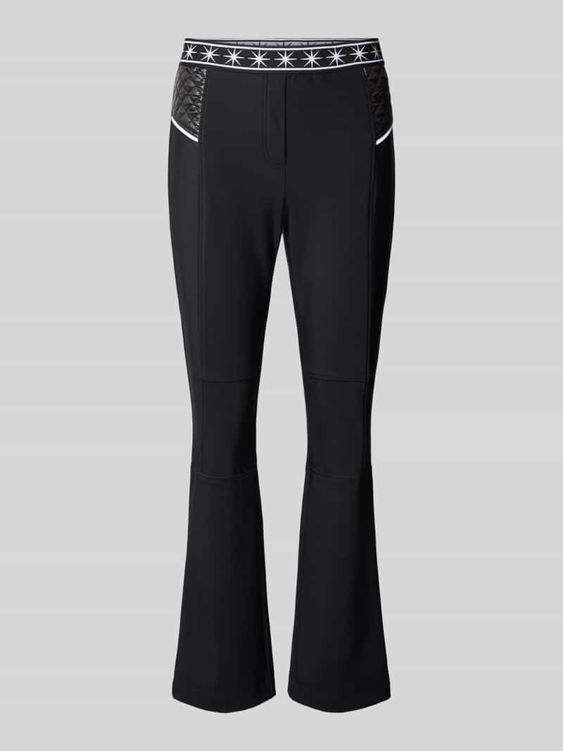 Marc Cain Flared fit stoffen broek met elastische band