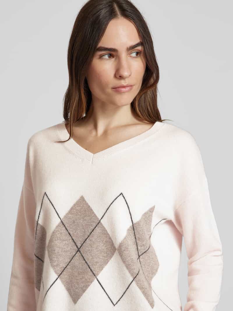 Christian Berg Woman Gebreide pullover met V-hals