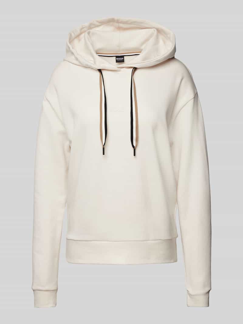 Boss Hoodie met labelprint model 'STRIPE'