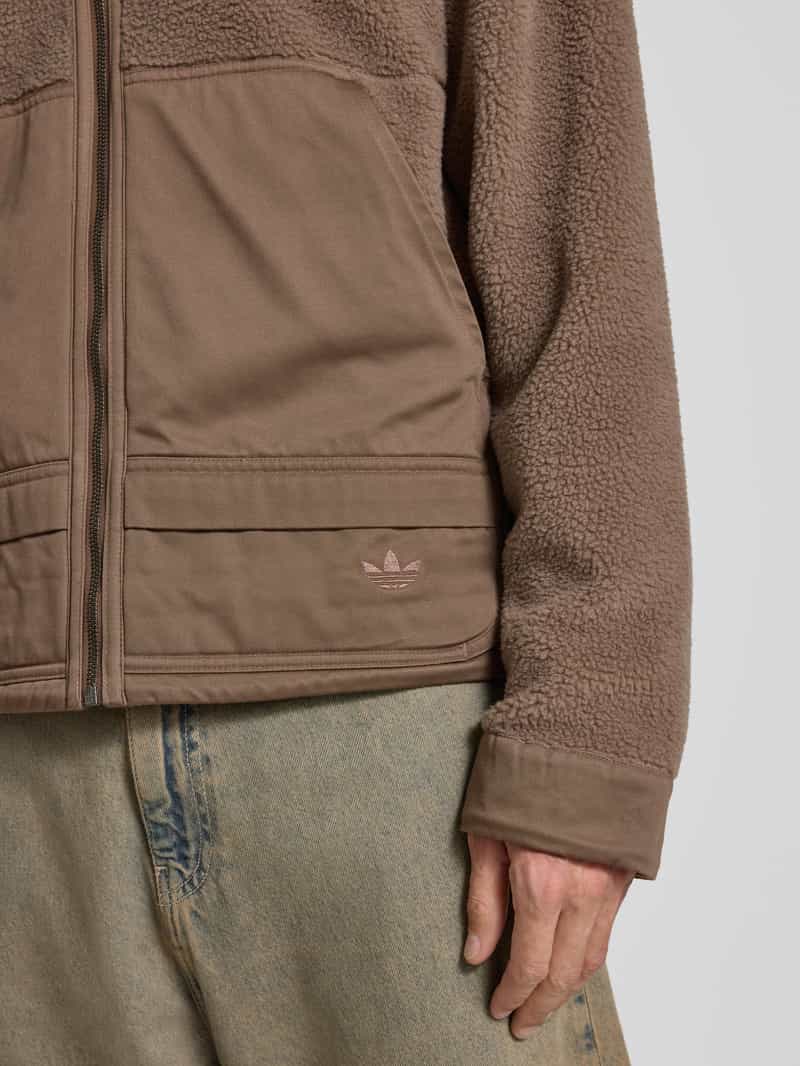 adidas Originals Regular fit fleecejack met opstaande kraag