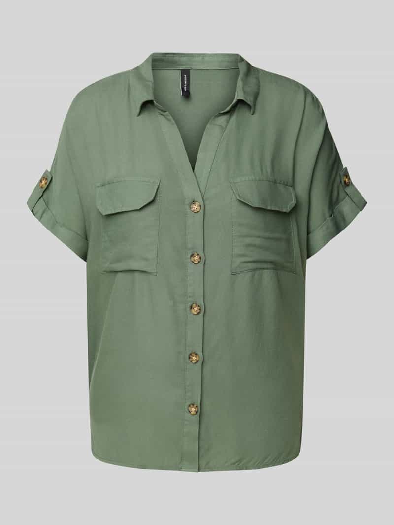 Vero Moda Regular fit overhemdblouse met borstzakken model 'BUMPY'