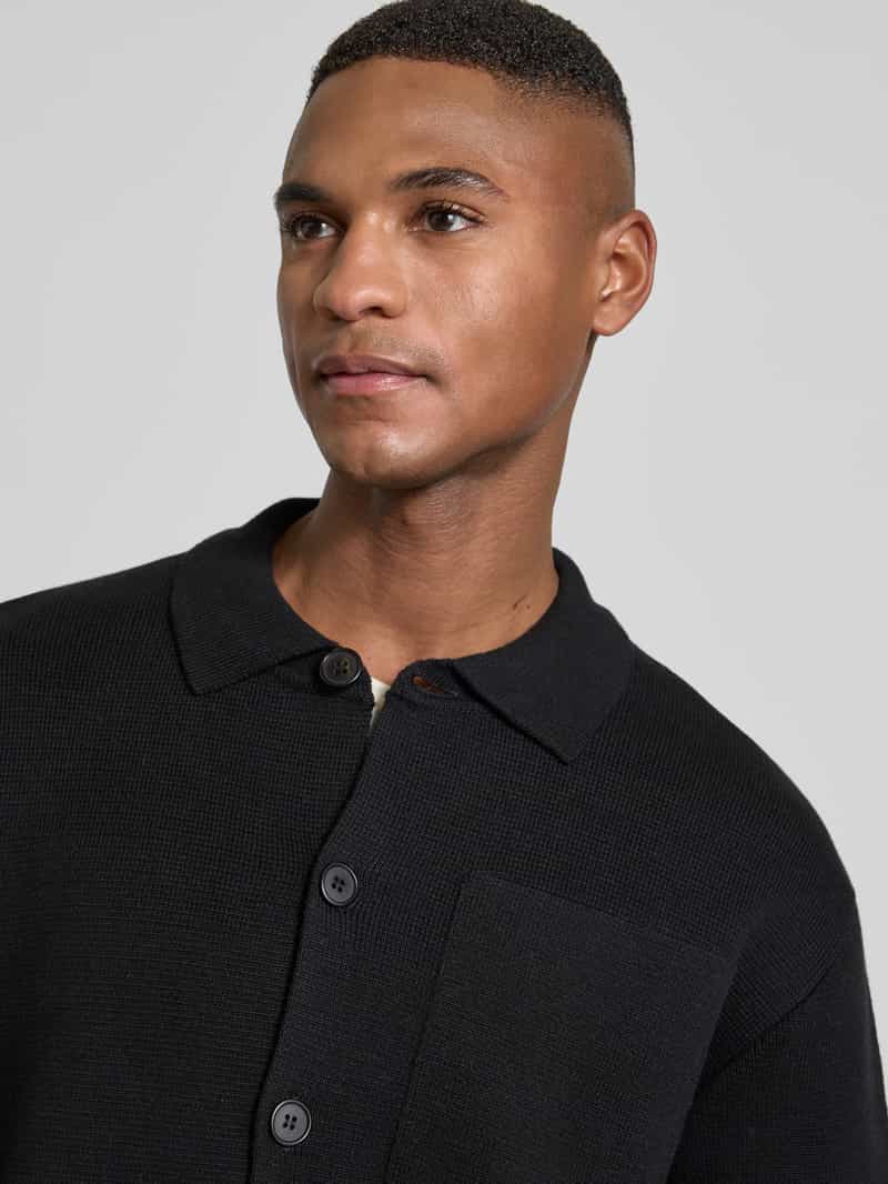 Strellson Regular fit poloshirt van een mix van katoen en wol model 'AIDEN'