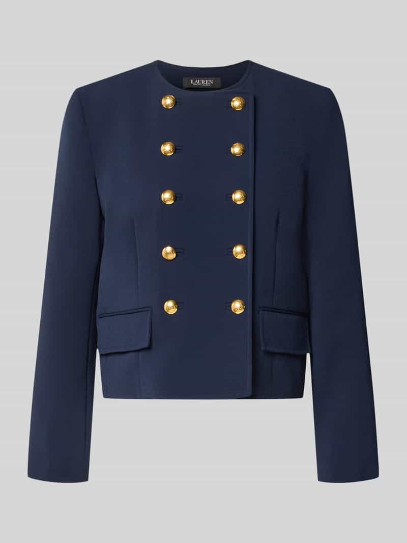 Regular fit korte blazer met sierknopen