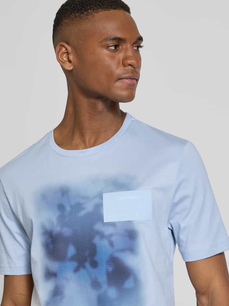 CK Calvin Klein Regular fit T-shirt van puur katoen