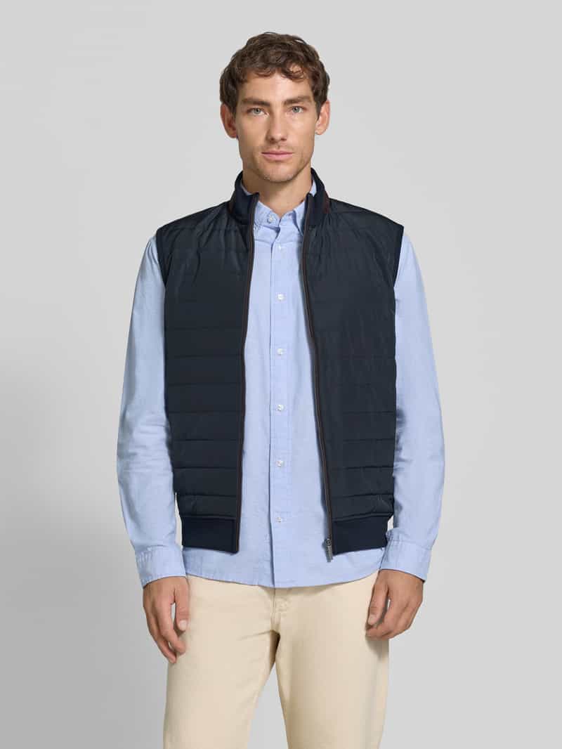 Bugatti Bodywarmer met opstaande kraag en steekzakken
