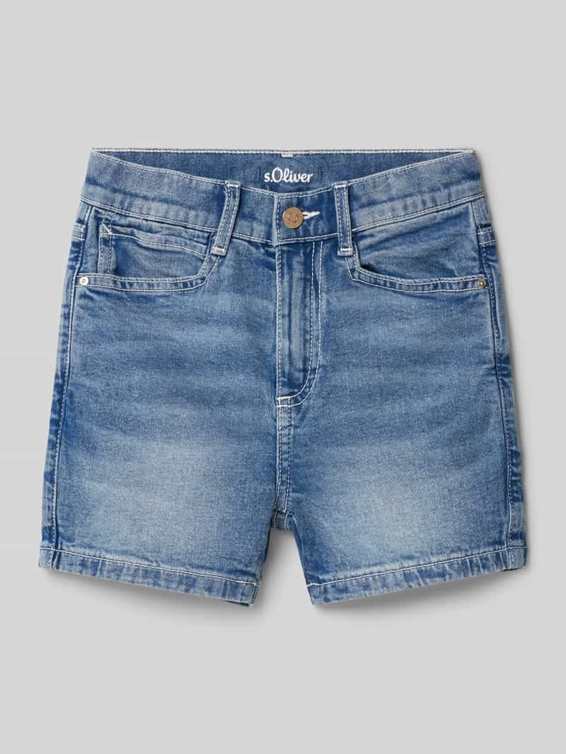 s.Oliver RED LABEL Slim fit korte jeans van katoenmix model 'SURI'
