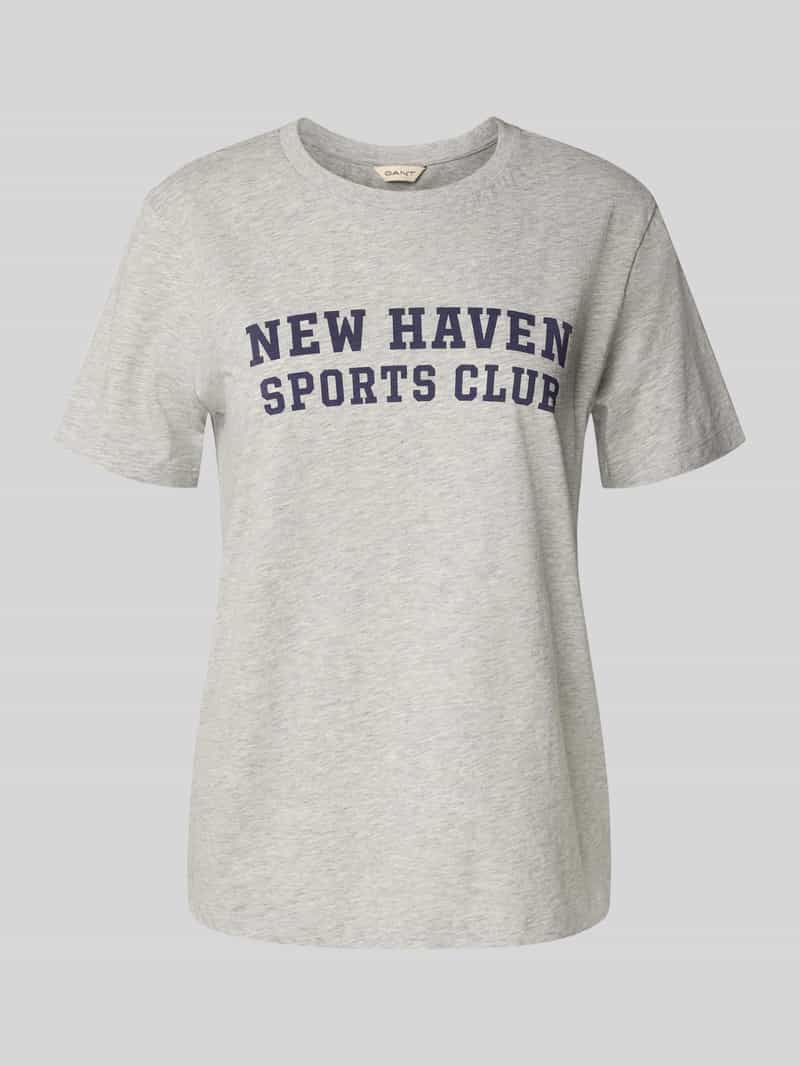 Gant Regular fit T-shirt met ronde hals