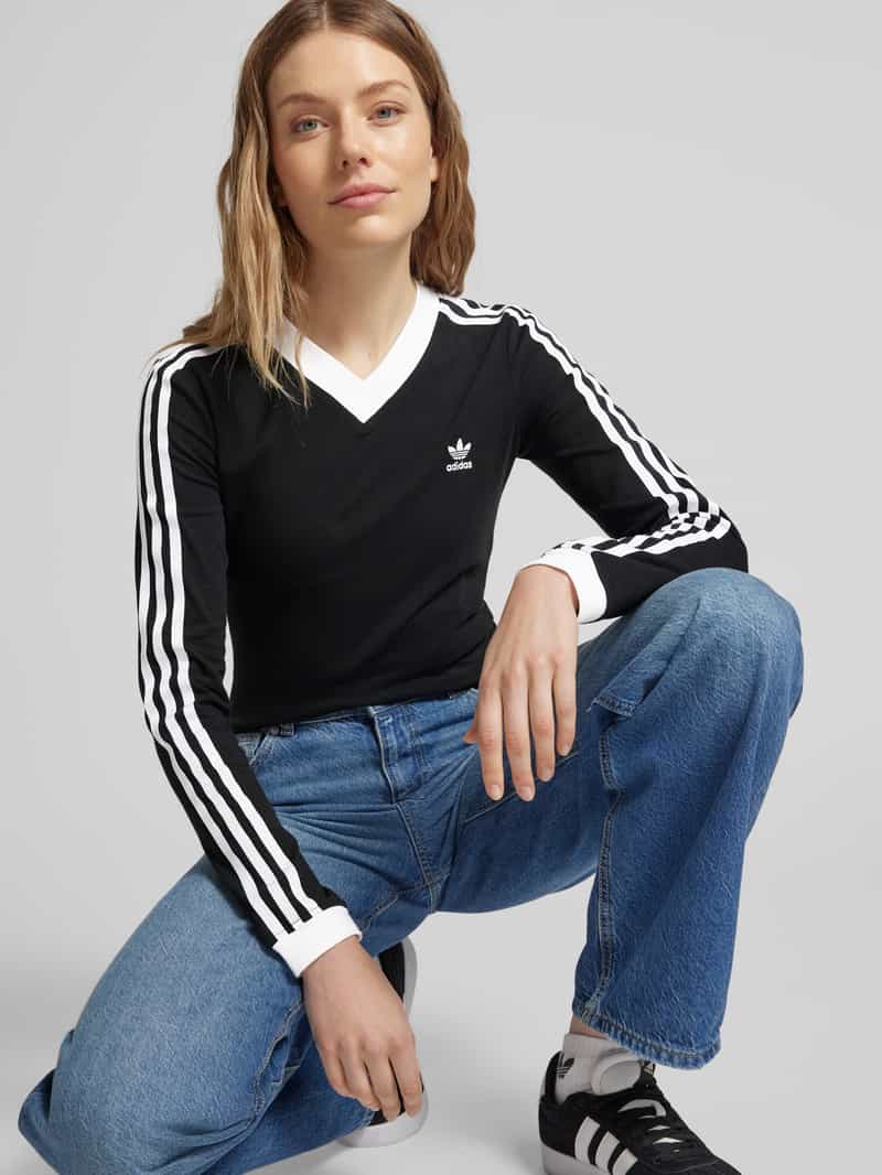 adidas Originals Shirt met lange mouwen en labelstitching