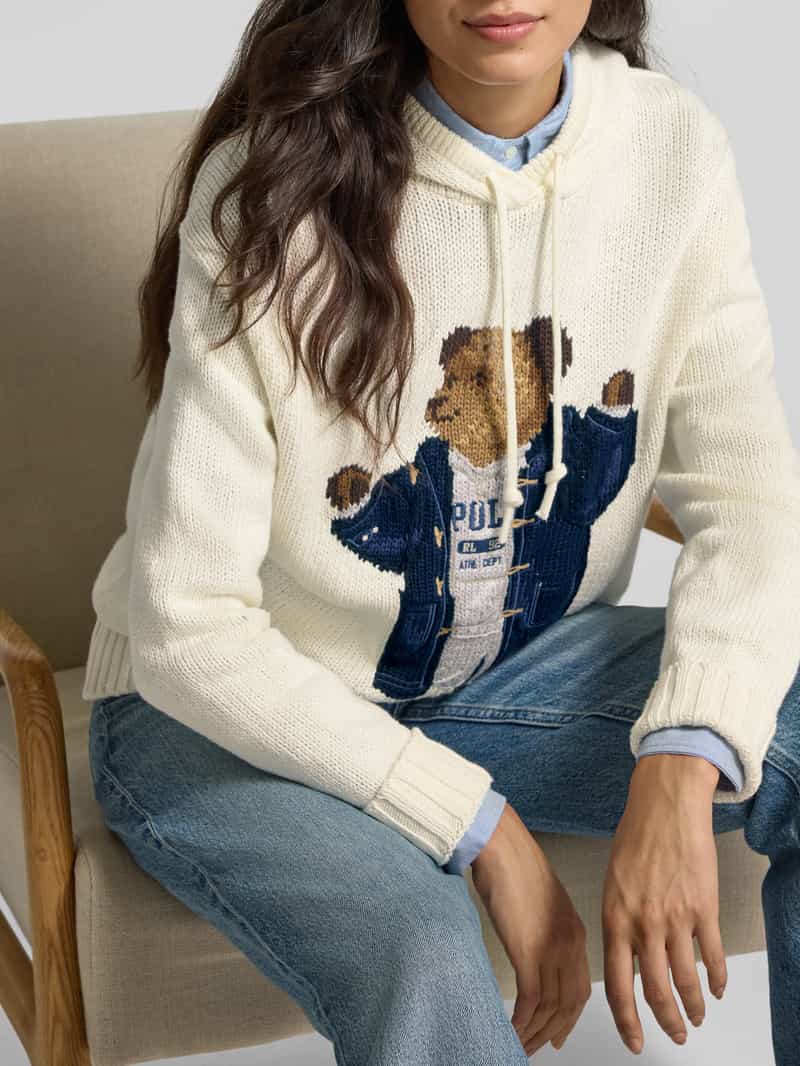 Polo Ralph Lauren Gebreide pullover van puur katoen met capuchon