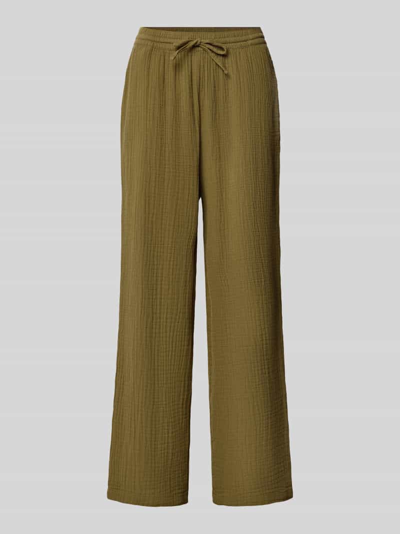 Tom Tailor Denim Straight leg broek van mousseline