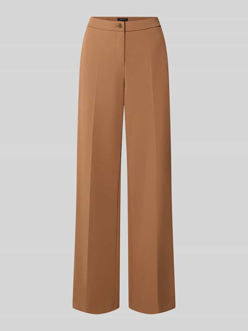 STEHMANN Wide leg bandplooibroek met steekzakken model 'Hillda'