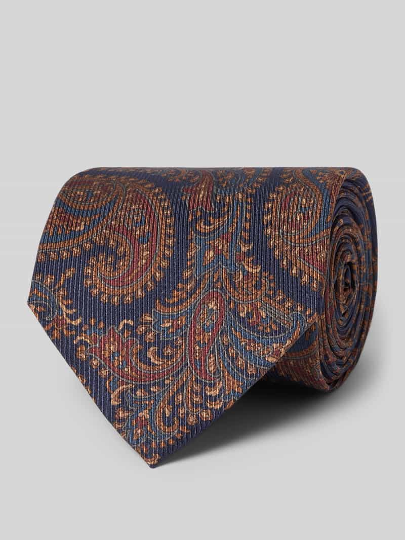 J.Ploenes Zijden stropdas met logopatch (8 5 cm)