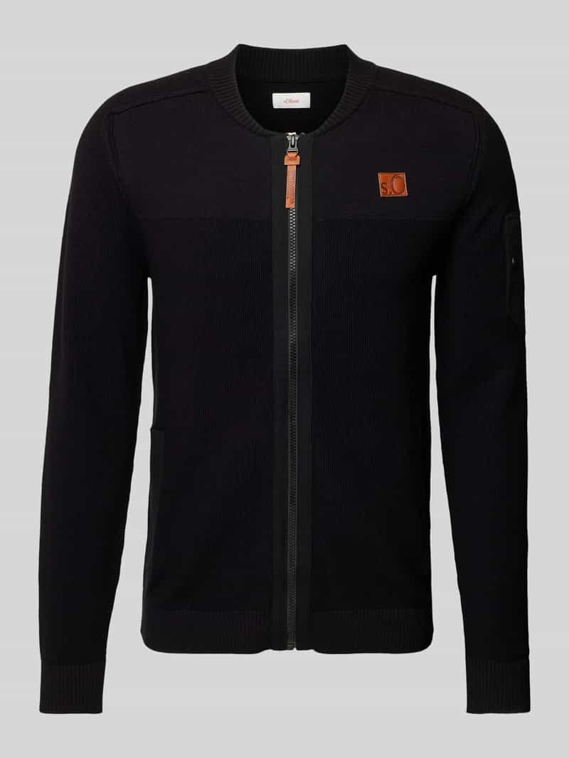 s.Oliver RED LABEL Regular fit gebreid jack van puur katoen