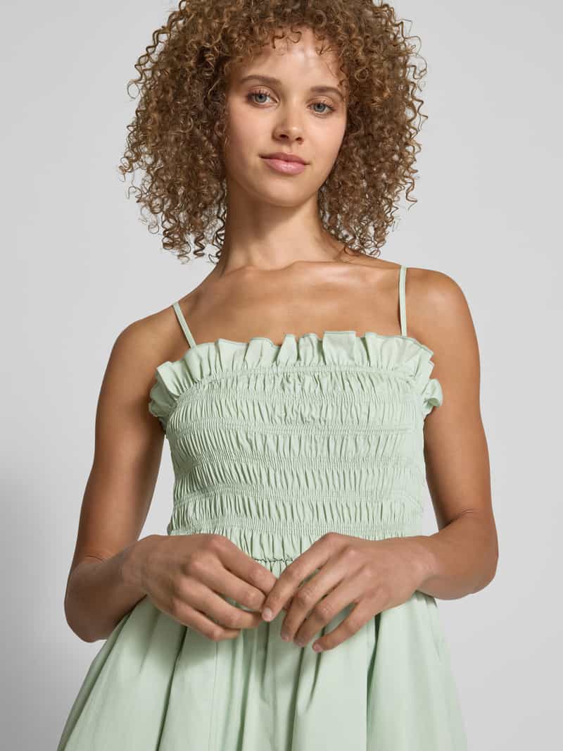 Amy Lynn Knielange cocktailjurk met smokdetails model 'Polly'
