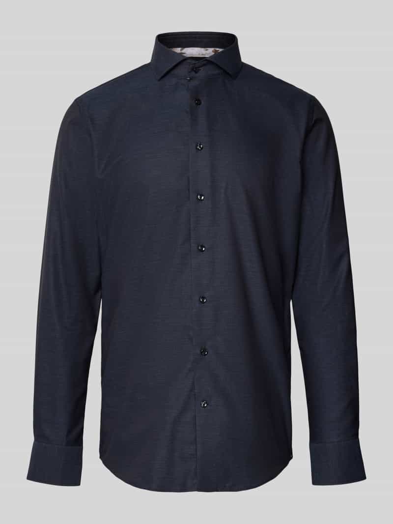 Profuomo Slim fit zakelijk overhemd met haaikraag